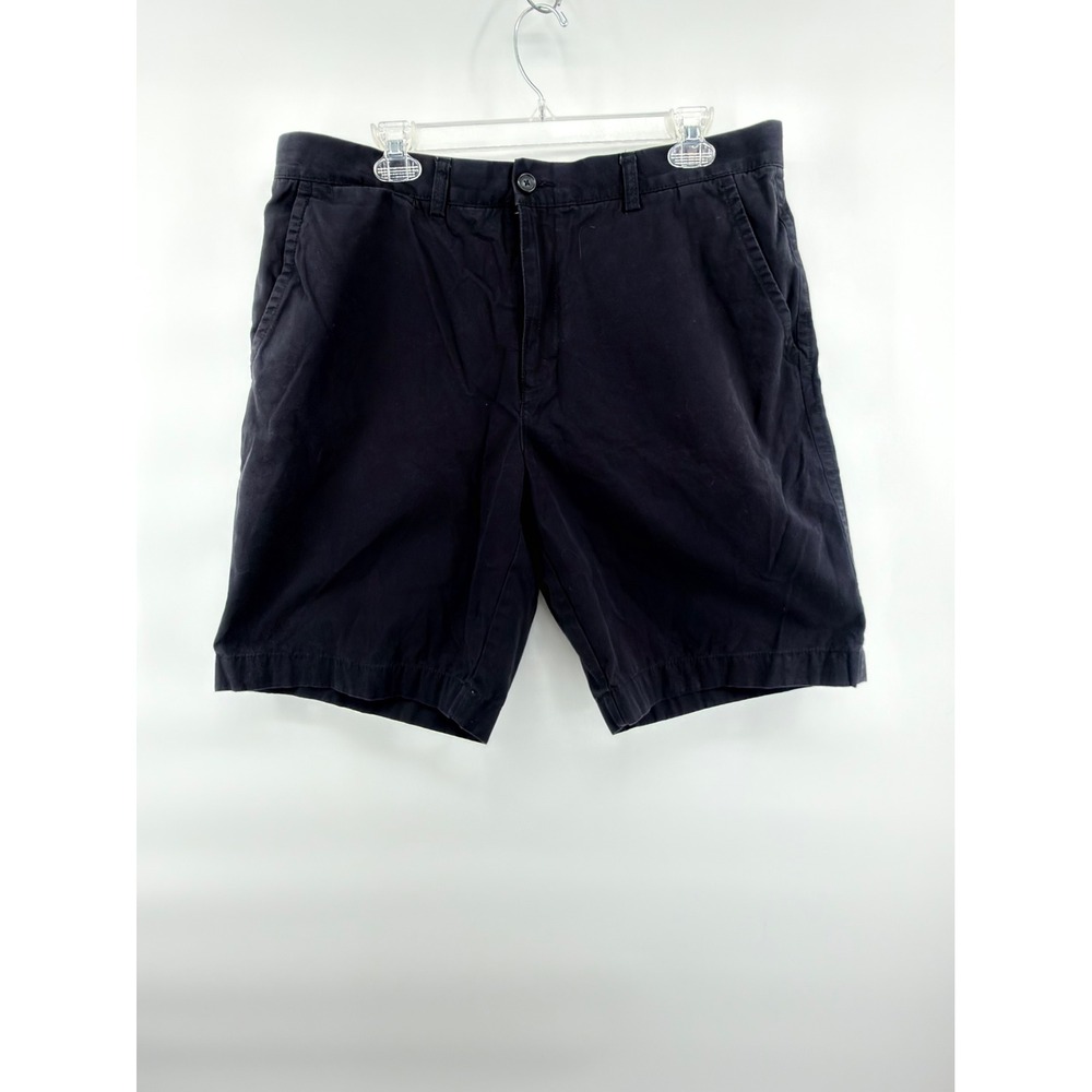 Tommy Hilfiger Shorts Mens‎ 36 Black Chino Flat Front Cotton Summer Casual